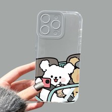 Ucuc iPhone 14 Pro Max Kamera Korumalı Anti-Darbe Estetik Baskı Desenli Şeffaf Silikon Kılıf