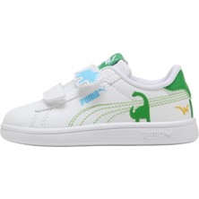 P405637 Puma Smash 3.0 Dino V Inf Bebek Spor Ayakkabı Beyaz