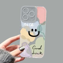 Ucuc iPhone 16 Pro Kamera Korumalı Anti-Darbe Estetik Baskı Desenli Şeffaf Silikon Kılıf