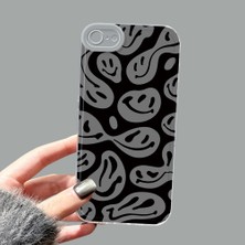 Ucuc iPhone 7/8/se 2020 2022 Kamera Korumalı Anti-Darbe Estetik Baskı Desenli Şeffaf Silikon Kılıf