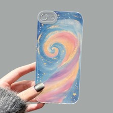 Ucuc iPhone 7/8/se 2020 2022 Kamera Korumalı Anti-Darbe Estetik Baskı Desenli Şeffaf Silikon Kılıf