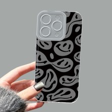 Ucuc iPhone 14 Pro Kamera Korumalı Anti-Darbe Estetik Baskı Desenli Şeffaf Silikon Kılıf