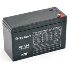 Tescom Combatt CBL12-9 12V 9AH Bakımsız Kuru Akü. Ups Için Uygundur. (100012238)(1923)