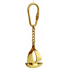 Derin Stok Zarif Yelkenli Tasarım Pirinç Anahtarlık