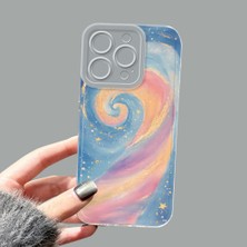 Ucuc iPhone 16 Pro Kamera Korumalı Anti-Darbe Estetik Baskı Desenli Şeffaf Silikon Kılıf