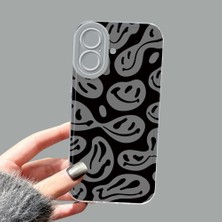 Ucuc iPhone 16 Kamera Korumalı Anti-Darbe Estetik Baskı Desenli Şeffaf Silikon Kılıf