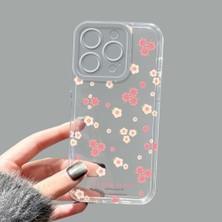 Ucuc iPhone 14 Pro Kamera Korumalı Anti-Darbe Estetik Baskı Desenli Şeffaf Silikon Kılıf