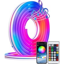 LTG Nova Rgb Akıllı LED Neon Şerit Işık 3 Metre Uzaktan Kumandalı Telefon Kontrollü Renkli Aydınlatma