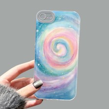 Ucuc iPhone 7/8/se 2020 2022 Kamera Korumalı Anti-Darbe Estetik Baskı Desenli Şeffaf Silikon Kılıf