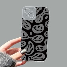 Ucuc iPhone 14 Plus Kamera Korumalı Anti-Darbe Estetik Baskı Desenli Şeffaf Silikon Kılıf