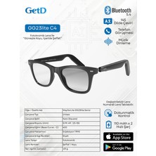 GG23C4 Getd Akıllı Gözlük – Çeviri, Müzik ve Arama Özellikli Bluetooth Gözlük (Kamerasız)