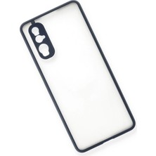 Gray Line Gry  Oppo Find X2 Kılıf Montreal Silikon Kapak - Lacivert Nel1