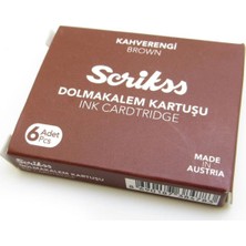 Scrikss Dolmakalem Kartuşu Kahve 6'Lı