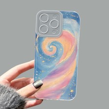 Ucuc iPhone 14 Pro Max Kamera Korumalı Anti-Darbe Estetik Baskı Desenli Şeffaf Silikon Kılıf