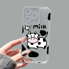 Ucuc iPhone 15 Pro Kamera Korumalı Anti-Darbe Estetik Baskı Desenli Şeffaf Silikon Kılıf