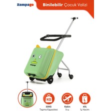 Zampago Robix Kabin Boy  Çocuk Valizi- Binilebilir, Düşme Engelleyici