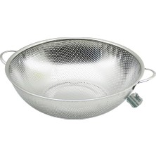Go İthalat 31CM  Metal Kulplu  Çelik Sepet Süzgeç Ince Tel Ayaklı (5491)