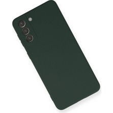 Gray Line Gry  Samsung Galaxy S21 Plus Kılıf Nano Içi Kadife Silikon - Koyu Yeşil Nel1