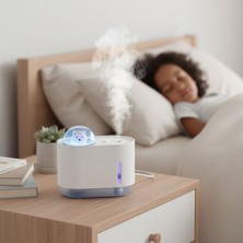 Go İthalat Uzay Ayısı 300 ml USB Hava Nemlendirici – LED Işıklı Masaüstü Buhar Makinesi, Yatak Odası &amp;amp; Çocuk Odası Için Ortam Nemlendirici (5491)