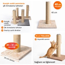 Sb Shopping Kare Tabanlı Doğal Jut Tırmalama Tahtası 40 cm Karışık