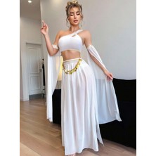 Gecem Giyim Kadın Fantazi Beyaz Özel Tasarım Harem Kostüm 2274