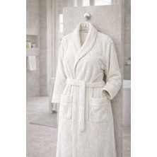 Serafina Pamuklu Unisex Şalyaka Bornoz Yumaşak Dokulu Biye Detaylı
