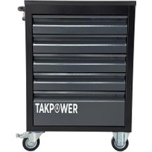 Takpower 172 Parça Dolu Takım Arabası 5 Çekmeceli Izeltaş El Aletleri - Antrasit
