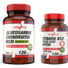 Nevfix 120 Tablet Glucosamine Chondroitin Msm ve Vitamin B12 İçerikli Besin Takviyesi