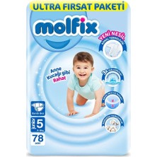 Indispensablely Molfix Bebek Bezi Fırsat Paketi 5 Beden 11-18 kg 78 Adet