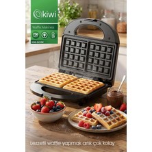 KSM-2412W Yapışmaz Kaplama Plakalı Paslanmaz Çelik Kapaklı Waffle Makinesi