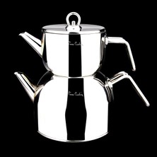 Pierre Cardin Apollo Çaydanlık 1 lt Demlik ve 2,5 lt Suluk ile Parlak Paslanmaz Çelik Malzeme