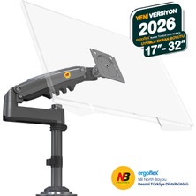Ergoflex Nb H100 Amortisörlü Masaya Monte Televizyon & Monitör Tutucu Kol Stand