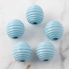 Kanyon Prime Loren 5 Li Mavi Arı Kovanı Ahşap Boncuk