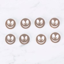 Kanyon Prime Loren Crafts 8 Li Gülen Yüz Kahve Düğme - 0520