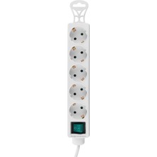 S-Link SPG-F05, 5 Soket, Akım Korumalı Priz, 1.5mt Kablo, 306 Joule (Beyaz)