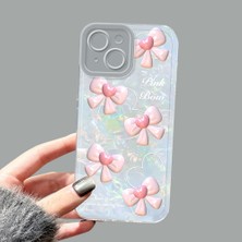 Ucuc iPhone 14 Kamera Korumalı Anti-Darbe Estetik Baskı Desenli Şeffaf Silikon Kılıf