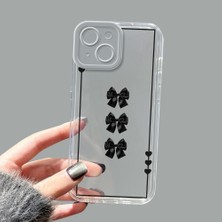Ucuc iPhone 15 Kamera Korumalı Anti-Darbe Estetik Baskı Desenli Şeffaf Silikon Kılıf