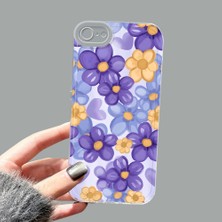 Ucuc iPhone 7/8/se 2020 2022 Kamera Korumalı Anti-Darbe Estetik Baskı Desenli Şeffaf Silikon Kılıf