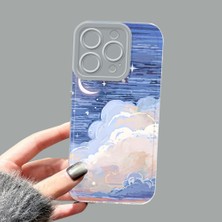 Ucuc iPhone 15 Pro Kamera Korumalı Anti-Darbe Estetik Baskı Desenli Şeffaf Silikon Kılıf