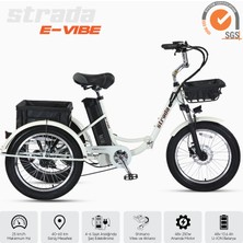 Stradacycles Strada Cycles E-Vibe Hidrolik Disk 20 Jant Üç Tekerlekli Elektrikli Bisiklet