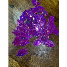 Gönülden Tasarım 50 Adet Lazer Kesim Lale Pul Payet  Çanta Pulu 2x1 cm