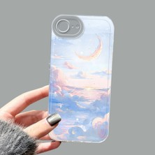 Ucuc iPhone 16E Kamera Korumalı Anti-Darbe Estetik Baskı Desenli Şeffaf Silikon Kılıf