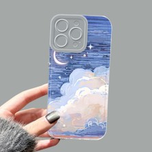Ucuc iPhone 15 Pro Max Kamera Korumalı Anti-Darbe Estetik Baskı Desenli Şeffaf Silikon Kılıf