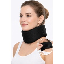 Bozkar Medikal Orthopedist Siyah Yumuşak Boyunluk - Destekleyici Süngerli Boyun Fıtığı ve Incinme Ateli (Standart Beden)