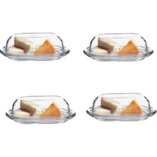 Paşabahçe Tereyağlık Saklama Kabı Kahvaltılık 4 Lü Set Basic Model