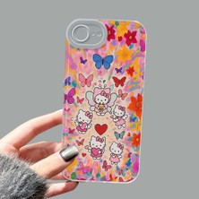 Ucuc iPhone 16E Kamera Korumalı Anti-Darbe Estetik Baskı Desenli Şeffaf Silikon Kılıf