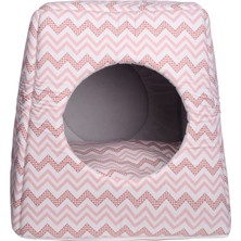 Beyzatex Üç Fonksiyonlu Kedi Köpek Yatağı Yuvası Pamuklu Materyal 48x40x40 cm Konforlu Tasarım