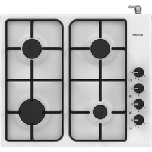 Tecna Süo 604BE 4 Gözü Gazlı Beyaz Set Üstü Ocak