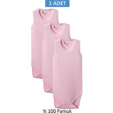 Hobilinka Pembe Askılı Body Zıbın 2-7 Yaş Çocuklar Için (3 Adet) Alttan Çıtçıtlı Özel Gereksinim