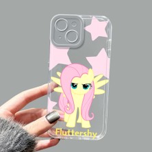 Ucuc iPhone 15 Kamera Korumalı Anti-Darbe Estetik Baskı Desenli Şeffaf Silikon Kılıf